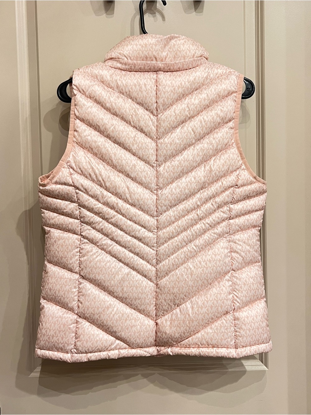 Michael Kors Pink Down Puffer S Vest Quiet Luxury Preppy Coastal Chic MK Spring - Picture 4 of 16